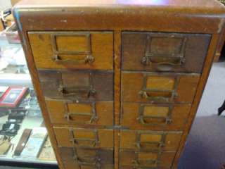 20 Drawer Oak Library Card File Cabinet Library Bureau Sole Makers 