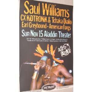 Saul Williams Poster   Concert Flyer
