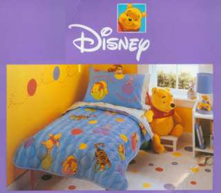DISNEY WINNIE THE POOH & FRIENDS 4PC KIDS TODDLER BED GIFT SET NEW 