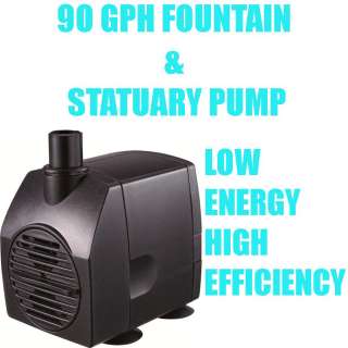 90 GPH Statuary Fountain Pond Pump Low Energy Mag Drive Pump 
