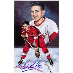 Sid Abel Autographed Legends of Hockey Postcard  Sports 