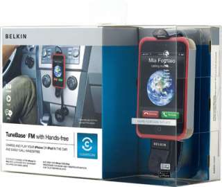 Belkin TuneBase FM Hands Free iPhone Car Charger Line Out Cradle for 