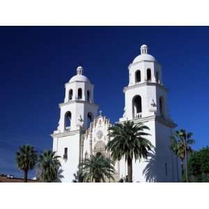 The Twin Towers of St. Augustine Cathedral, Tucson, Arizona, United 