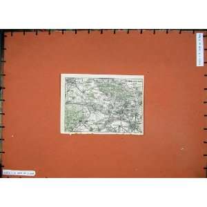  1924 Colour Map France Plan St Denis Pontoise Germain