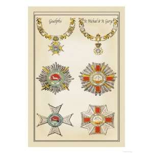  Knighthood Guelphs St. Michael St. George Giclee Poster 