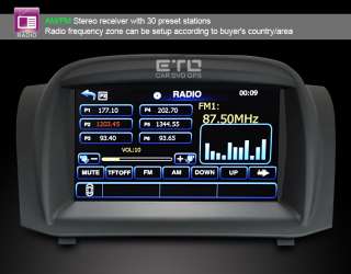 Autoradio Car Audio Ford Fiesta 2008/11 DVD GPS USB  