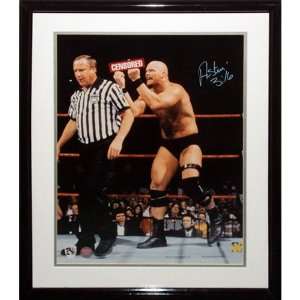  Stone Cold Steve Austin Autographed Wrestling Framed 16x20 