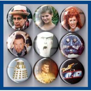  Doctor Who 7th Doctor Sylvester McCoy Set of 9   1 Inch 