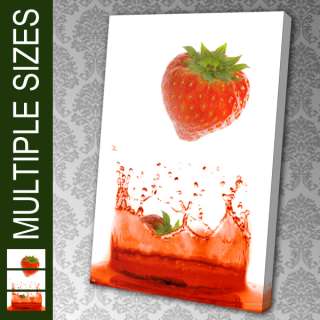 Strawberry Fruit Water Splash Kitchen Juice Bar Modern  
