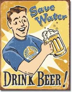 Save Water Drink Beer Retro Tin Sign Metal Poster  
