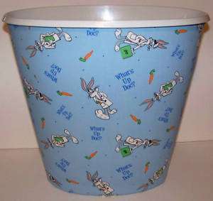 NEW BUGS BUNNY WHATS UP DOC MD WASTEBASKET TRASH CAN  