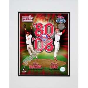 Tug McGraw and Brad Lidge Composite Double Matter 8 x 10 