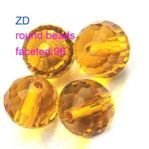 M7810 20pcs 10mm Faceted Crystal Gems Round Loose Beads  