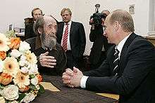 Solzhenitsyn with Vladimir Putin .