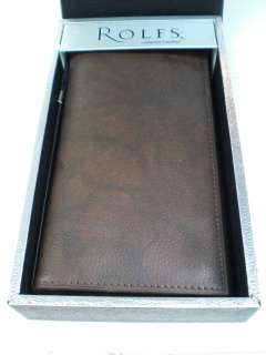 Rolfs Genuine Leather Pocket Secretary Wallet NEW  