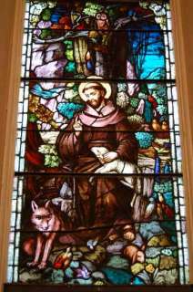 German Stained Glass Window of St. Francis of Assisi  