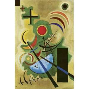 Wassily Kandinsky 19W by 28H  Standhafles Grun (Solid Green), 1925 