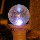   On Outdoor Solar Color Changing Glass Gazing Ball Garden Light & Stand