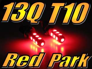    Fe (SC) LED 13 SMD T10 Red Headlights Globe Front Park Light  