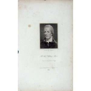    1823 ANTIQUE PORTRAIT WILLIAM PITT ENGRAVING BRAGG