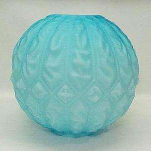 Blue Gone with the Wind Glass Ball Oil Lamp Shade Globe Kerosene 