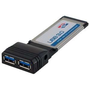  Digital 2 Port ExpressCard SuperSpeed USB 3.0 Express Card Adapter 