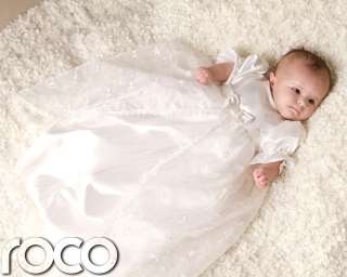 Baby Girls Christening Gowns White Ivory Vintage Traditional Baptism 