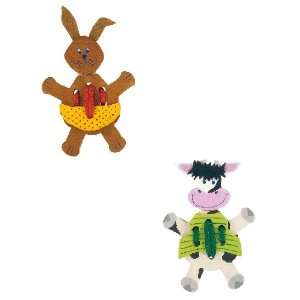  Lacing Puppets Cow and Rabbit Toys & Games
