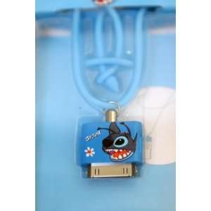  Disney Stitch (Blue) Neck Strap Connector for Iphone 4 3gs Ipod 