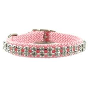 3/8 Light Pink Rhinestone Dog Collar by FURRY (X small 