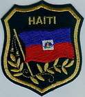 Lot of 3 HAITI Flag in shield Embroidered Patches 3.25x2.75