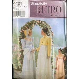 Simplicity 9221   Regency Tea Gown and Jacket Costume Pattern   Size 
