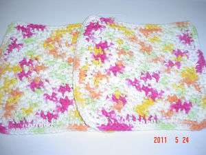 Assorted Hand Crocheted Dish Cloths Wash Rags Set of 2  
