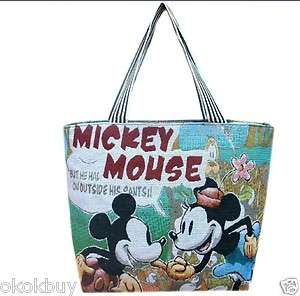 Disney Mickey Minnie Mouse Canavas handbag Luggage Bag Purse tote 