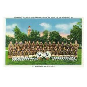  View of the Boy Scout Drum and Bugle Corps Giclee Poster Print, 12x16
