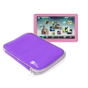DURAGADGET Purple Portable DVD Player Case With Strong Dual Zip For 