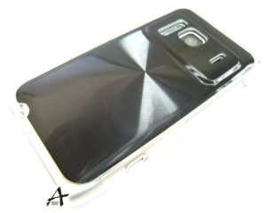 Black Metallic Hard Cover Case +Protector for Nokia N8  