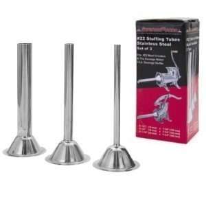  Stuffing Tubes for #32 Meat Grinder Stainless Steel, Set 