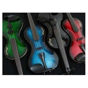  Skyinbow S1 T 5 String Electric Violin, Blue Musical Instruments
