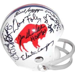 Buffalo Bills Autographed Riddell Throwback Mini Helmet Signed by 7 