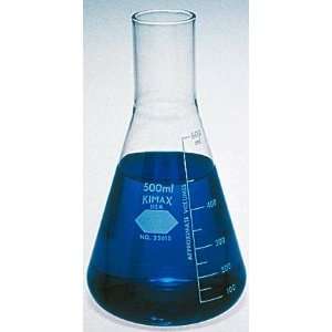 Kimax Long, Straight Neck Flask with Capacity Scale, 1000mL Capacity 