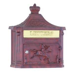  Mailbox post box pony express wall mount rust painted 