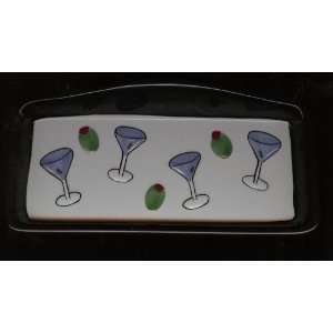   Martini and Olive Cocktail Eyeglass Holder/Tray 