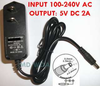 5V DC 2A 2.5 5.5mm hub router power supply adapter  