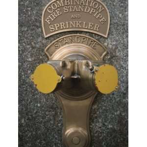 Close Up of Copper Fire Standpipe and Sprinkler System Photographic 