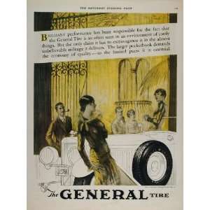  1927 Vintage Ad Firestone General Car Tire Art Deco 