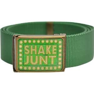   Shake Junt Logo Webbed Scout Belt Green Skate Belts