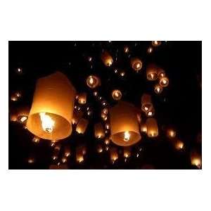  100 X Thai SKY Firelantern AIR Balloon Khomloy Sz 50x70cm 