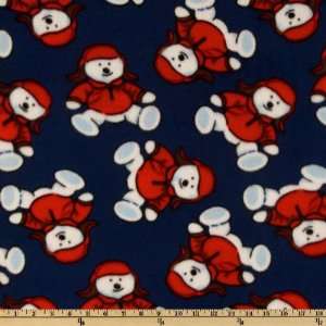   Bear Fleece Navy Fabric By The Yard Arts, Crafts & Sewing