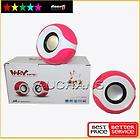Mobile Portable stereo Speaker for iPod iPhone Laptop  MP4 pink 